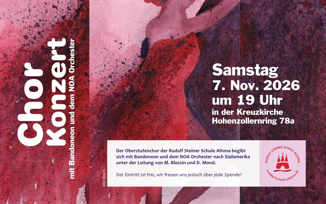 Herzlich willkommen zum Chorkonzert am Samstag, den 7.11.2026 in der Kreuzkirche